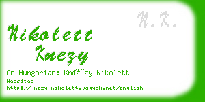 nikolett knezy business card